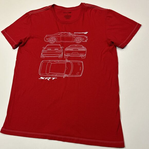 Dodge Charger SRT Shirt Adult Large Red Auto Racing Cars American Men - Picture 3 of 12